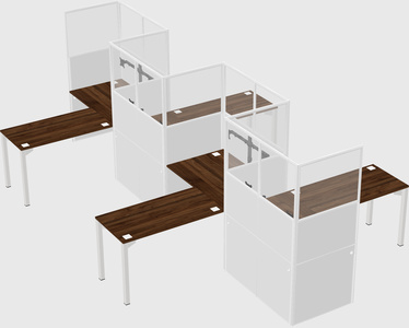 L-shape cubicles