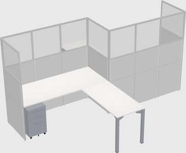 L-shape cubicles