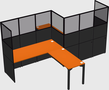 L-shape cubicles