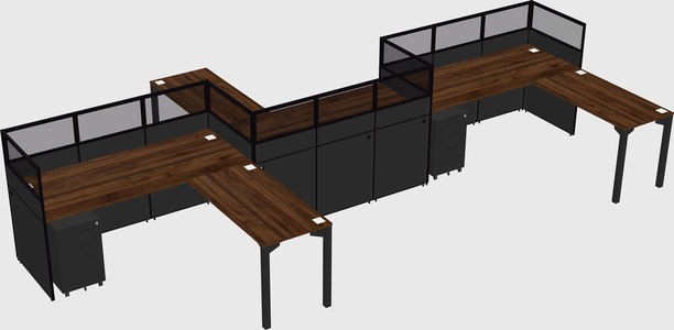 L-shape cubicles
