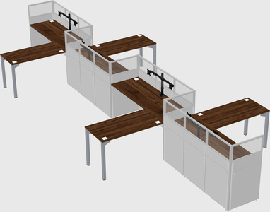 L-shape cubicles