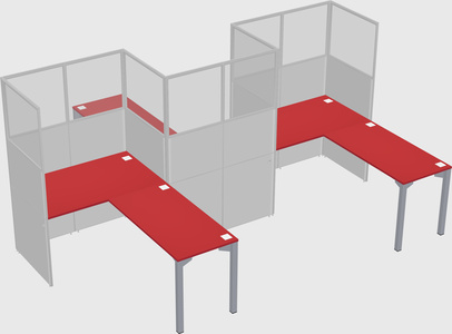 L-shape cubicles