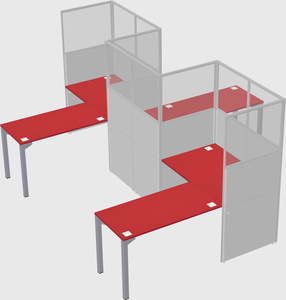 L-shape cubicles