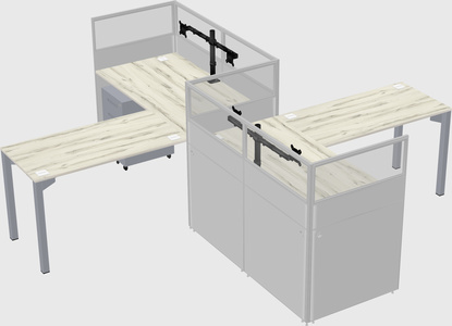 L-shape cubicles