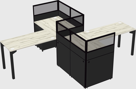L-shape cubicles