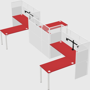L-shape cubicles