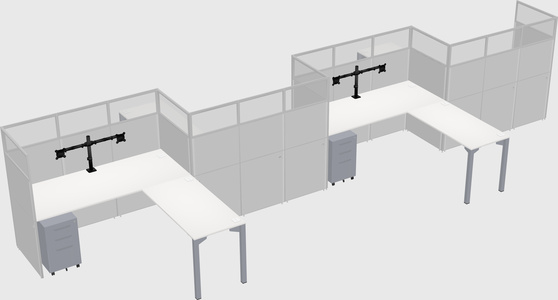 L-shape cubicles