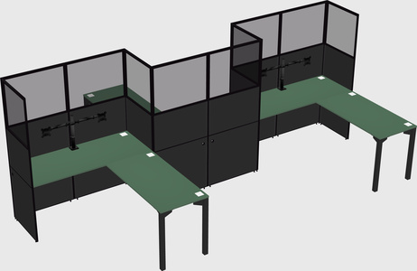 L-shape cubicles