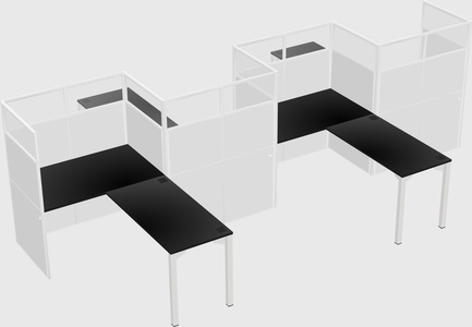L-shape cubicles