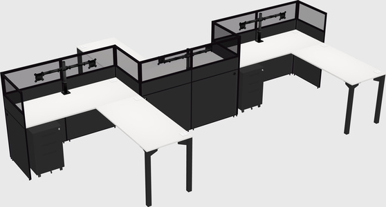 L-shape cubicles