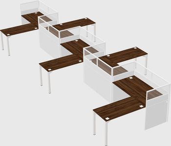 L-shape cubicles