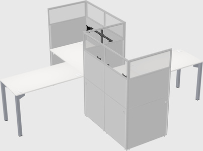 L-shape cubicles