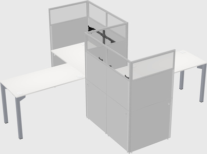 L-shape cubicles