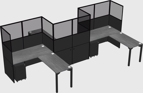 L-shape cubicles