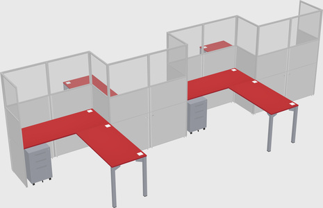 L-shape cubicles