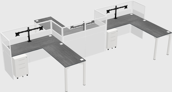 L-shape cubicles
