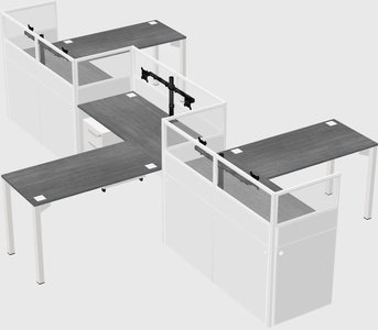 L-shape cubicles