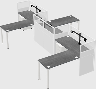 L-shape cubicles