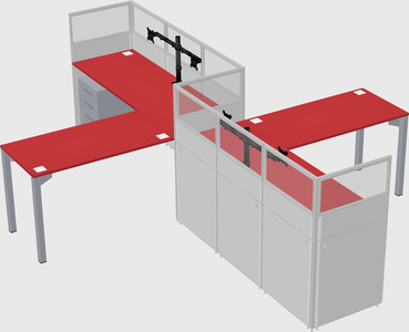 L-shape cubicles