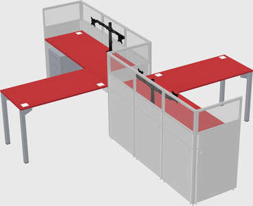 L-shape cubicles