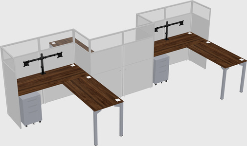 L-shape cubicles