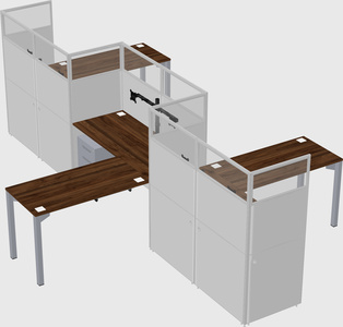 L-shape cubicles