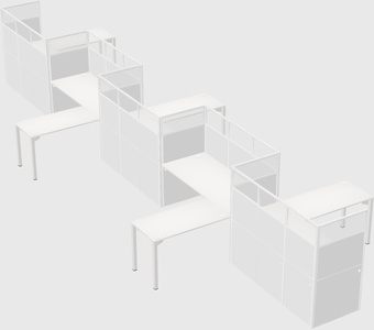 L-shape cubicles