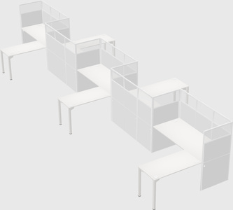 L-shape cubicles