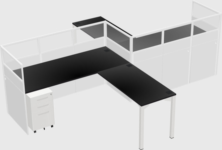 L-shape cubicles