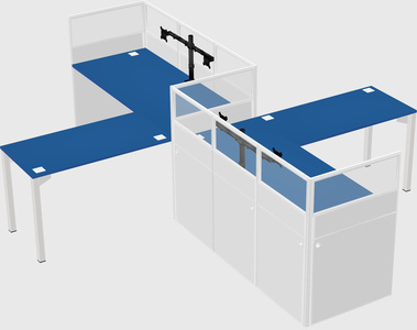 L-shape cubicles