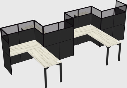 L-shape cubicles