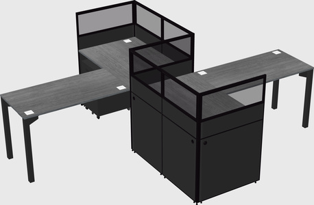 L-shape cubicles