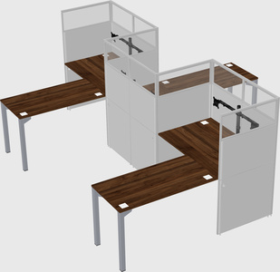 L-shape cubicles