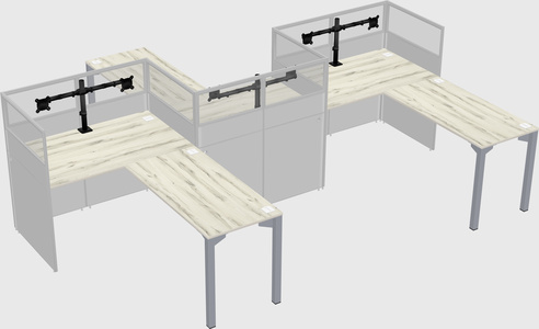 L-shape cubicles