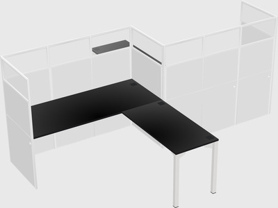 L-shape cubicles