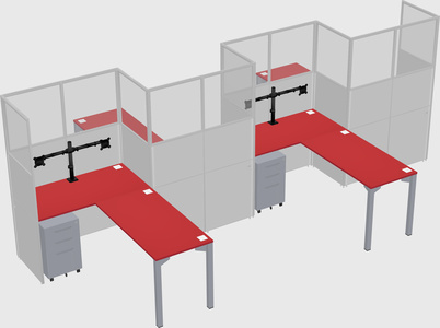 L-shape cubicles
