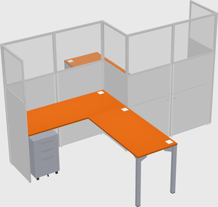 L-shape cubicles