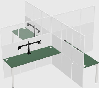 Quad office cubicles