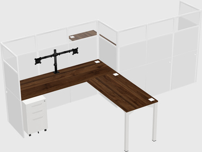 L-shape cubicles