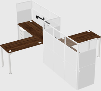 L-shape cubicles