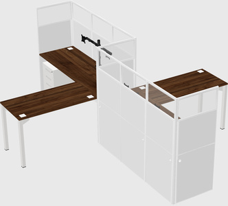 L-shape cubicles