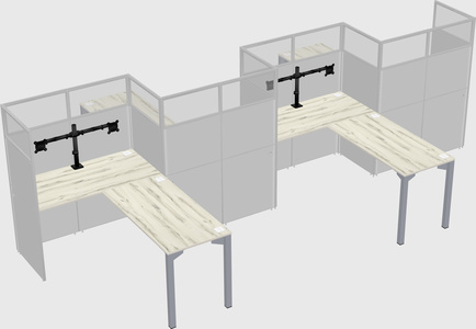 L-shape cubicles
