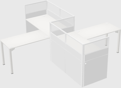 L-shape cubicles