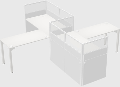L-shape cubicles