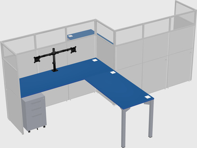 L-shape cubicles