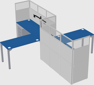 L-shape cubicles