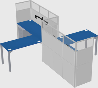 L-shape cubicles