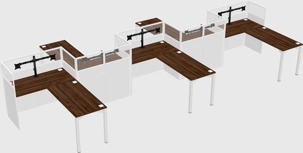L-shape cubicles