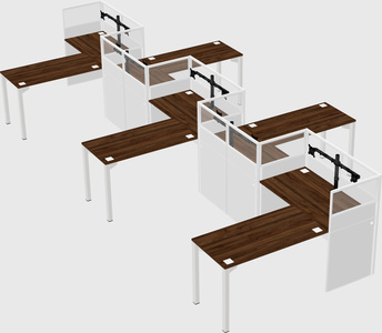 L-shape cubicles