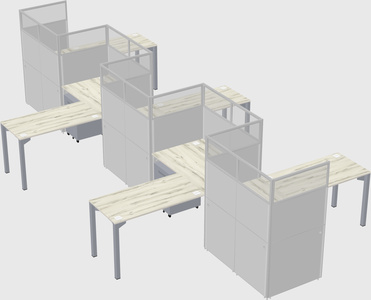 L-shape cubicles